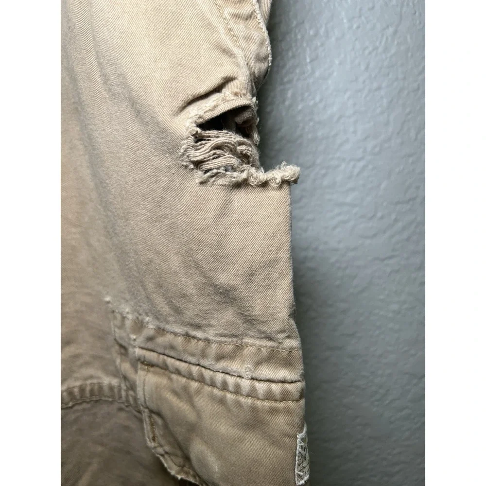 Polo Jeans Co. Ralph Lauren Cargo Shorts Mens 36 Khaki VTG Y2K Jet Lag Hole Prep